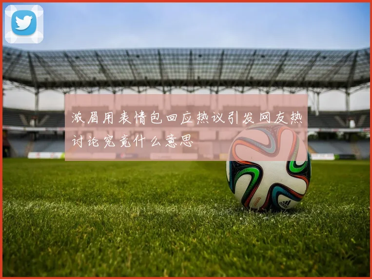 浓眉用表情包回应热议引发网友热讨论究竟什么意思